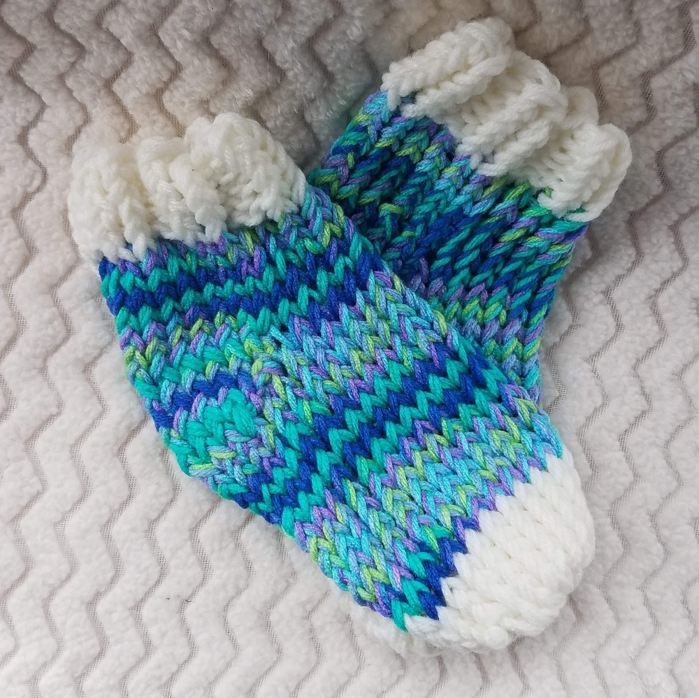 Slipper Sock (Multi), Handcrafted NWOT